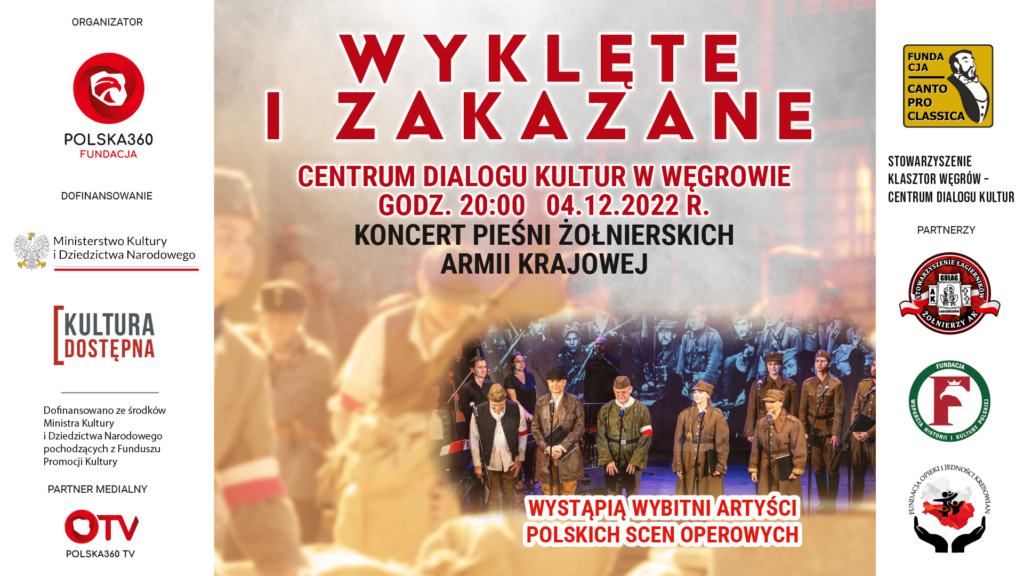 Koncert „Wyklęte i Zakazane” z Fundacją Polska360 – zapraszamy!